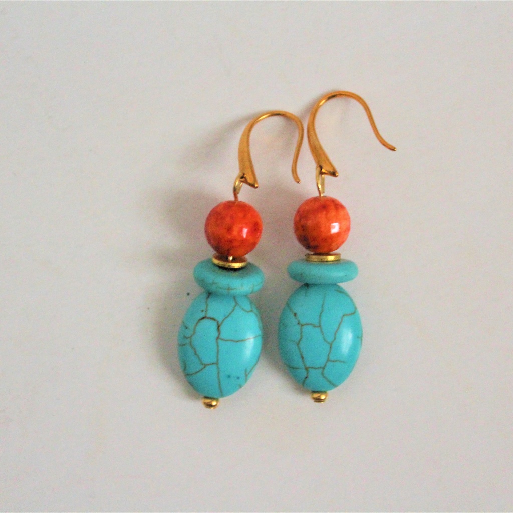 Torquoise & Orange Drop